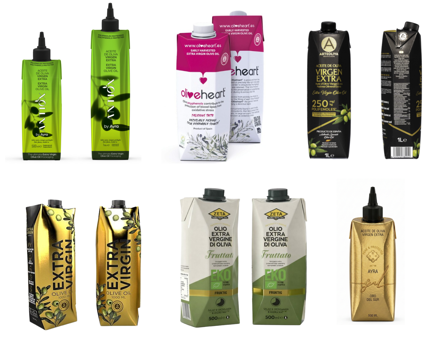 Aceite de oliva envasado en Brick para almazaras